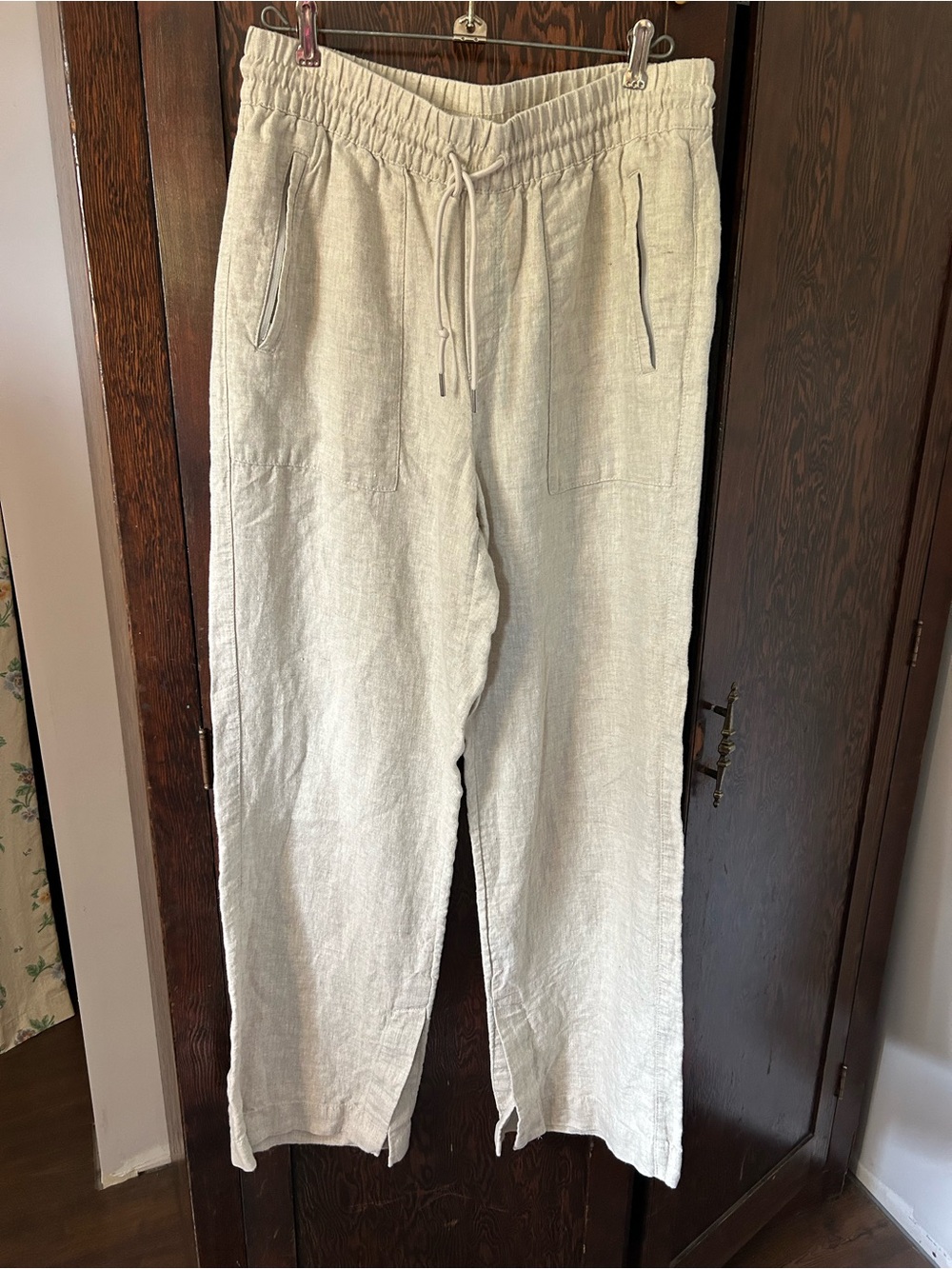 Athleta Retreat Linen High Rise Wide Leg Pant